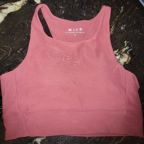 WILO  Base Ribbed (Plum) Longline Sports Bra - Picture 5 of 6